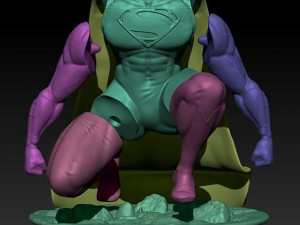 Superman Kneeling 3D-Druckmodell