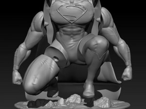 Superman Kneeling 3D-Druckmodell