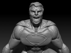 Superman Kneeling 3D-Druckmodell