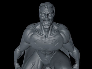Superman Kneeling 3D-Druckmodell