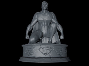 Superman Kneeling 3D-Druckmodell