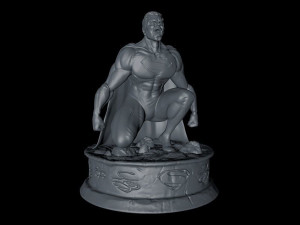 Superman Kneeling 3D-Druckmodell