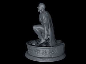 Superman Kneeling 3D-Druckmodell