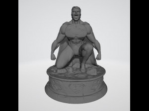 Superman Kneeling 3D-Druckmodell