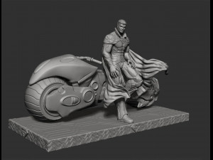 Superman on Moto 3D Print Model