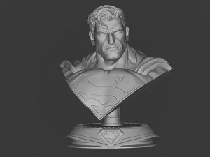 SuperMan Bust 3D Print Model