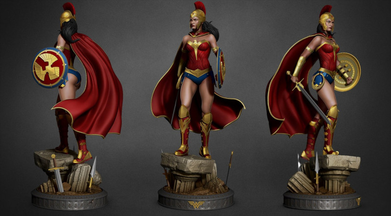 Wonder Woman Modèles 3D en vedette .c4d .max .obj .3ds .fbx .stl .blend