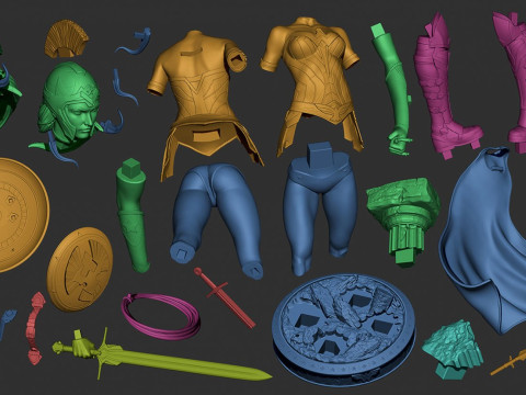 Wonder Woman Modèles 3D en vedette