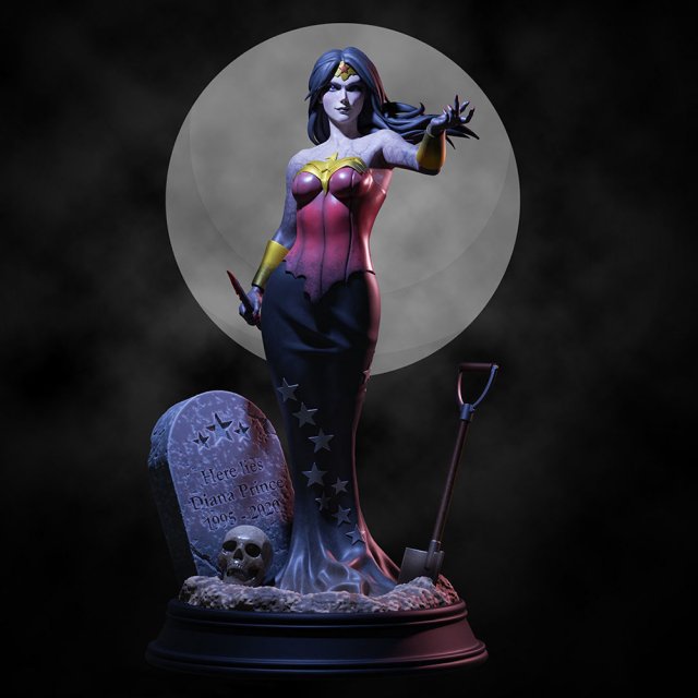 Wonder Woman Halloween 3D Print Model .c4d .max .obj .3ds .fbx .stl .blend