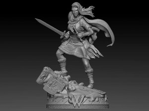 Wonder Woman Viking 3D Принт Модель
