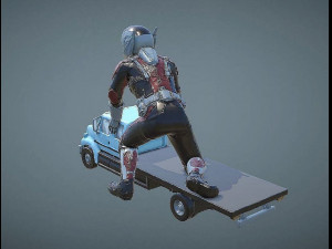 Ant Man on Truck 3D Print Model