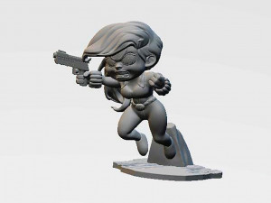Black Widow Chibi Modèles 3D en vedette