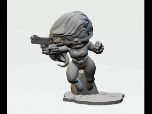 Black Widow Chibi Modèles 3D en vedette