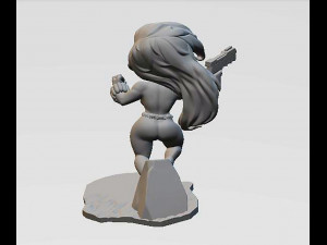 Black Widow Chibi Modèles 3D en vedette