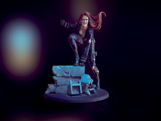 Black Widow Modello di stampa 3D .c4d .max .obj .3ds .fbx .stl .blend 