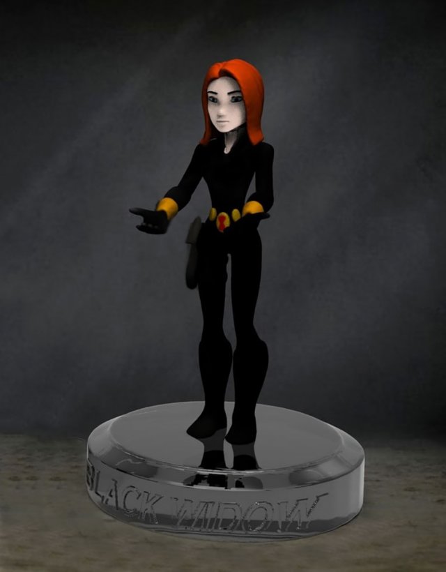 Black Widow 3D-Druckmodell .c4d .max .obj .3ds .fbx .stl .blend 