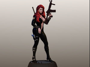 Black Widow Model Cetak 3D