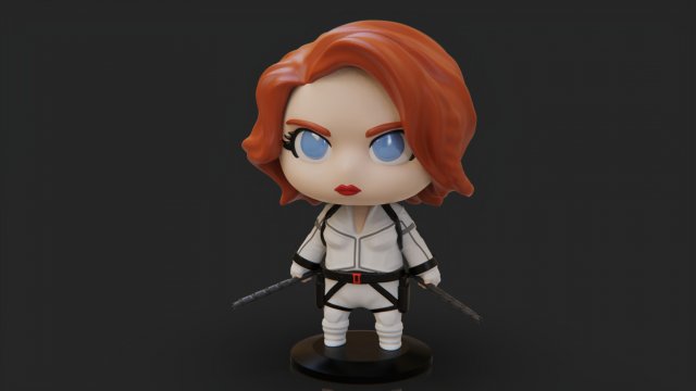 Black Widow 3D 프린트 모델 .c4d .max .obj .3ds .fbx .stl .blend
