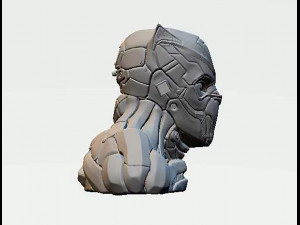 Black Panther Tchalla Bust 3D Print Model