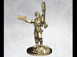 Cable Marvel Statue 3D Print Model
