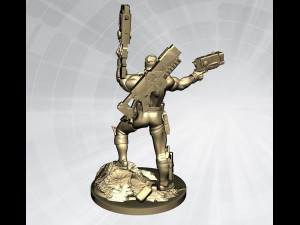 Cable Marvel Statue 3D Print Model