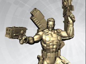 Cable Marvel Statue 3D Print Model