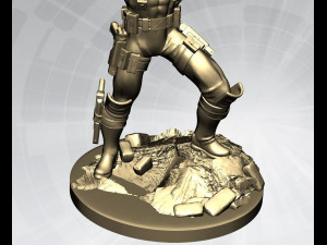 Cable Marvel Statue 3D Print Model
