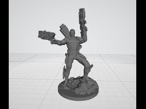 Cable Marvel Statue 3D Print Model