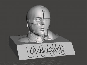Captain America Bust 3D 打印模型