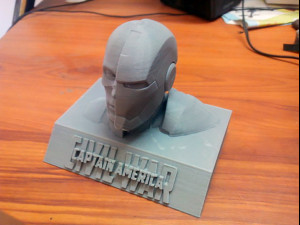 Captain America Bust Modèles 3D en vedette