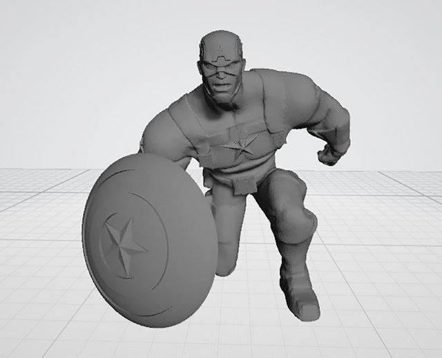 Captain America Statues 3D 打印模型 .c4d .max .obj .3ds .fbx .stl .blend 
