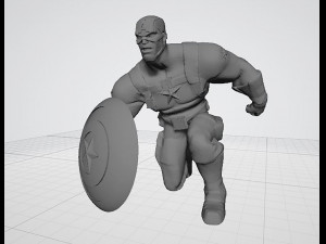 Captain America Statues 3D 打印模型