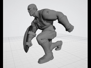 Captain America Statues 3D 打印模型
