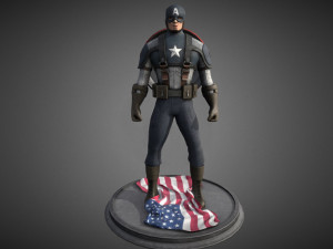 Captain America Figure 3D प्रिंट मॉडल
