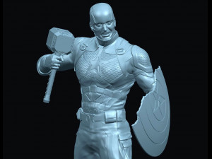 Captain America 3D Baskı Modeli