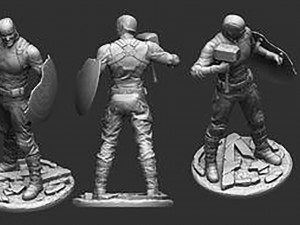 Captain America 3D Baskı Modeli