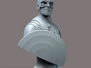 Captain America Bust 3D Принт Модель