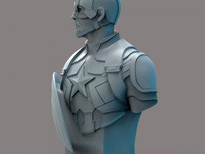 Captain America Bust 3D Принт Модель