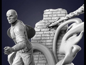 Captain America 3D Print Model
