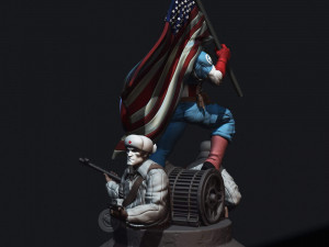Captain America Rusos Modèles 3D en vedette