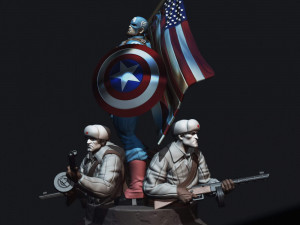 Captain America Rusos Modèles 3D en vedette