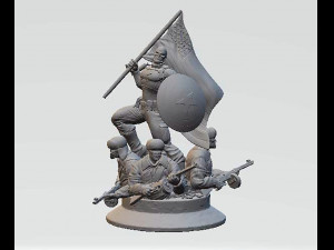 Captain America Rusos Modèles 3D en vedette