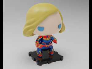 Captain Marvel 3D Baskı Modeli