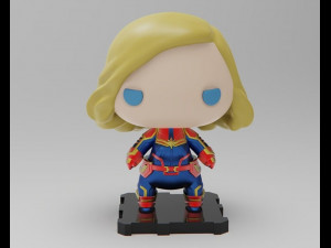 Captain Marvel 3D Baskı Modeli