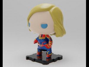 Captain Marvel 3D Baskı Modeli
