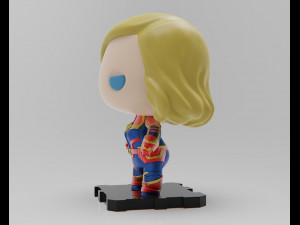 Captain Marvel 3D Baskı Modeli