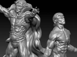 Captain Marvel and Adam Warlock 3D 打印模型