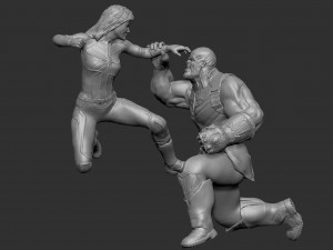 Captain Marvel vs Thanos Model do druku 3D