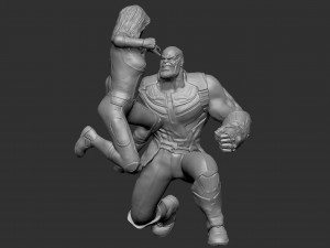 Captain Marvel vs Thanos Model do druku 3D