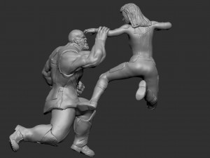 Captain Marvel vs Thanos Model do druku 3D
